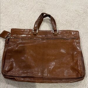 Vintage Bottega Veneta brown handbag with zipper